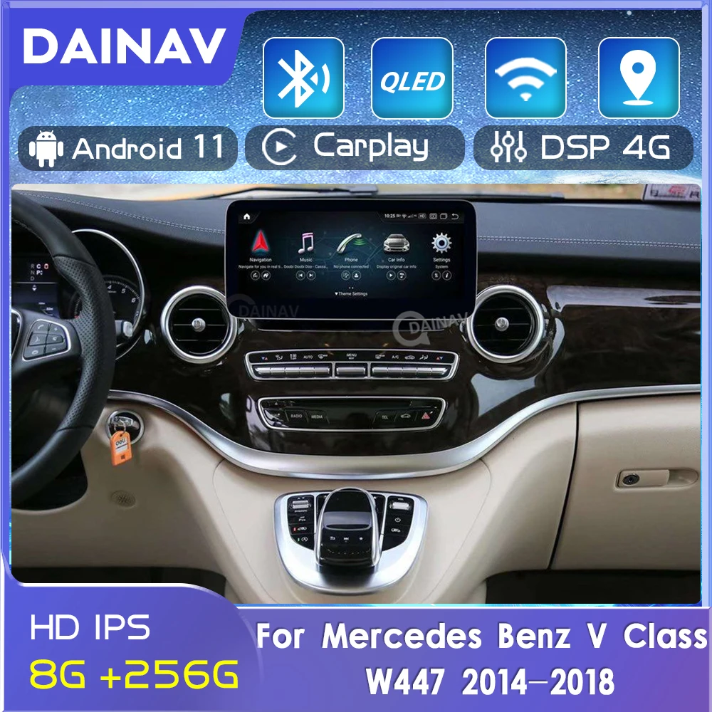 256GB Android 11 Car Radio For Mercedes Benz V Class V250