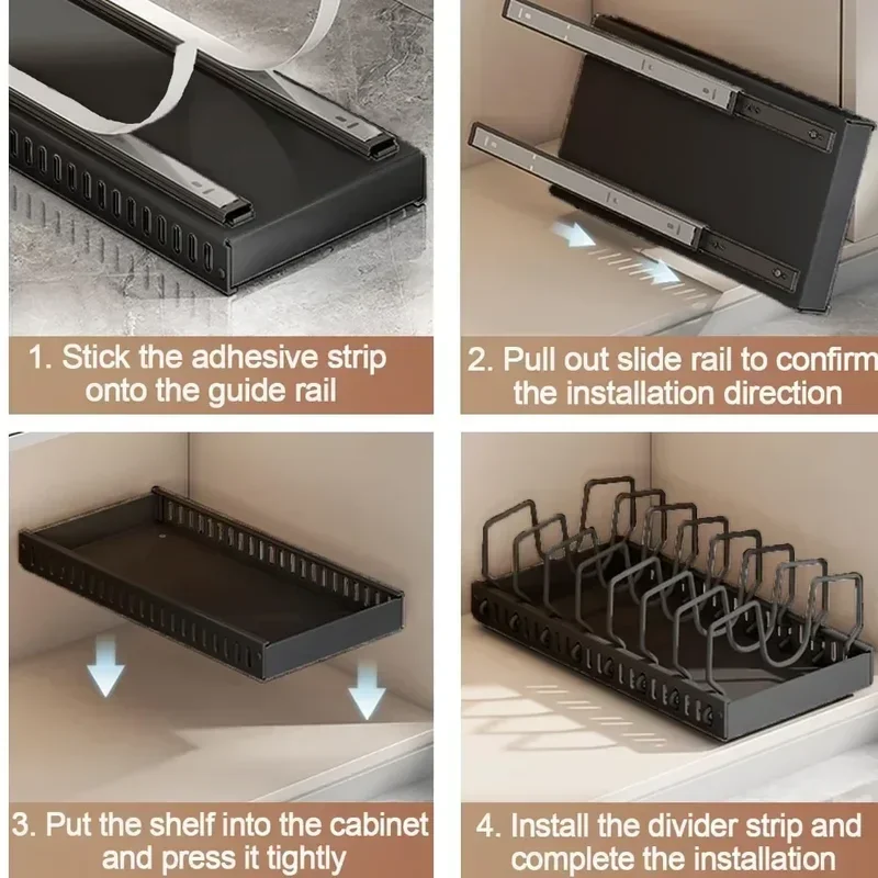 Pull-Out Pot Organizer Rack 6