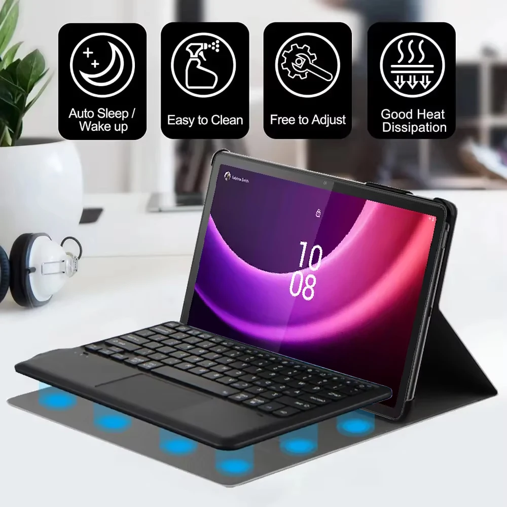 Lenovo 2-in-1 Keyboard And Stand Cover For Tab P11 Pro Gen 2 – 11.2” Tablet, Black, Magnetic
