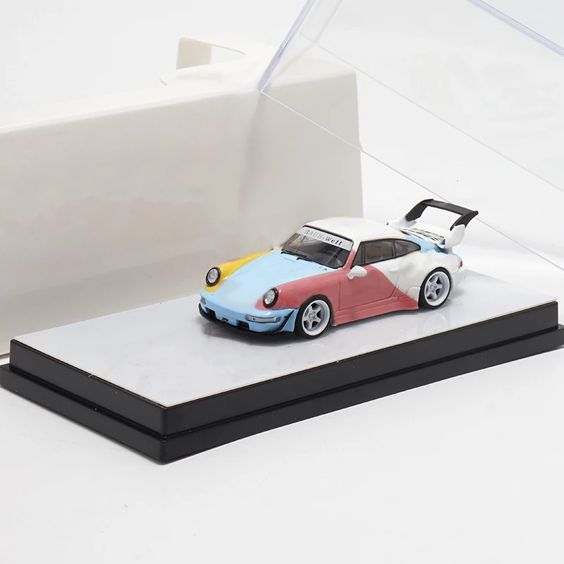 BSC 디코드 1:64 RWB 993 964 풀 카본 매트 블랙 시뮬레이션 합금 자동차 모델 컬렉션