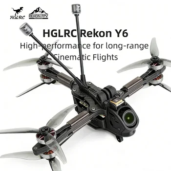 HGLRC Rekon Y6 O4 PRO - Drone FPV Quadricottero a Lungo Raggio da 5 Pollici con O4 Air Unit Pro