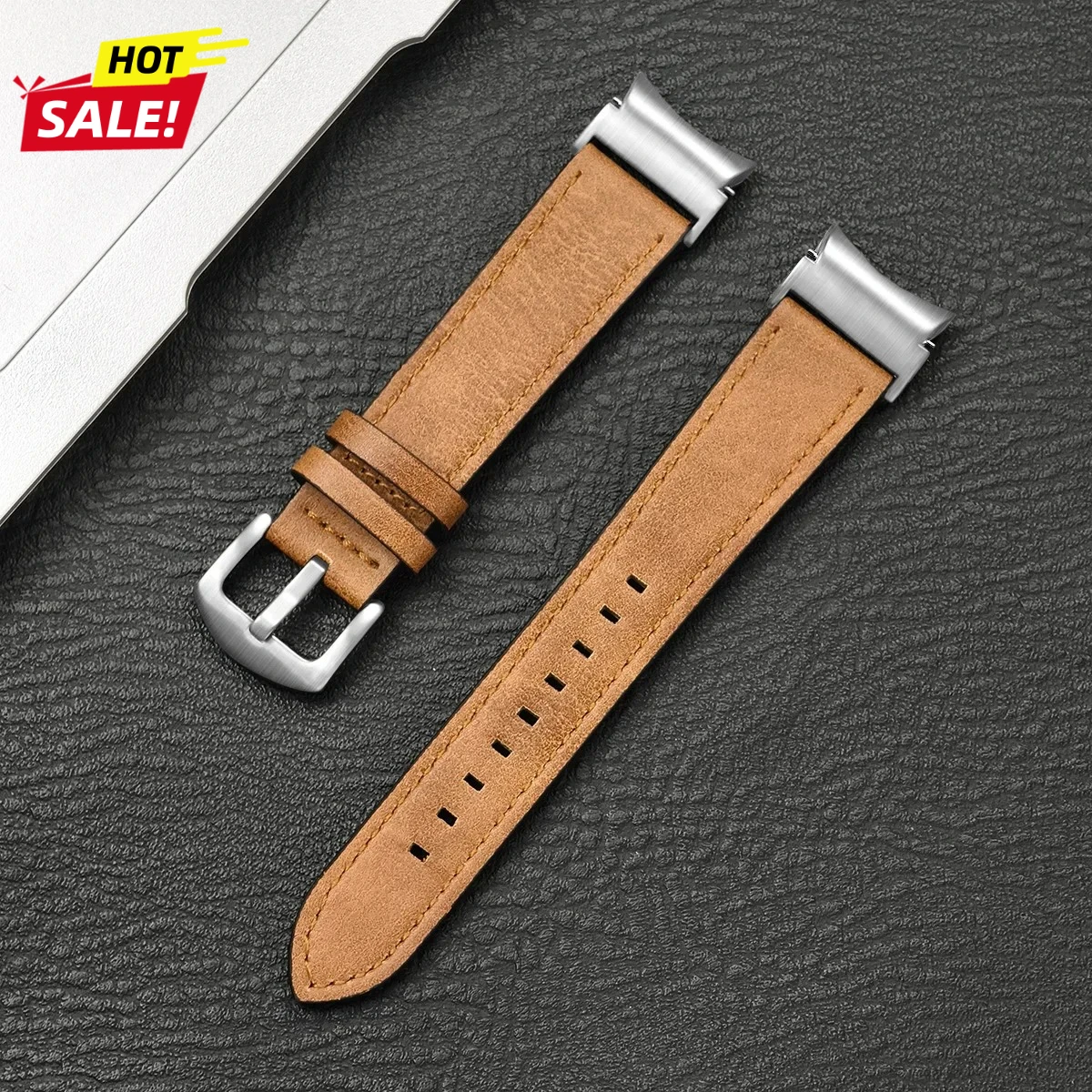 Premium No-Gap Leather Strap Watchband Bracelet