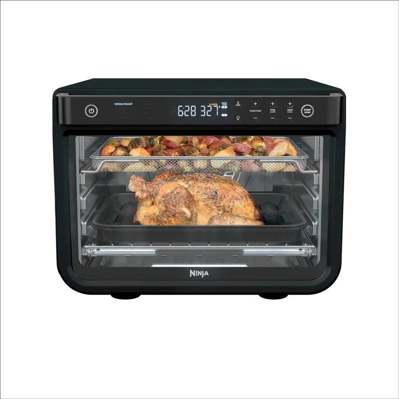 

Ninja DT202BK Foodi 8-in-1 XL Pro Air Fry Oven, Large Countertop Convection Oven, Digital Toaster Oven, 1800 Watts, Black, 12 in