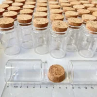 8/30 Pcs 40ml Glass Bottle Cork Stopper Tiny Glass Jars Transparent Empty Mini Containers DIY Wedding Favors Wishing Bottles 1