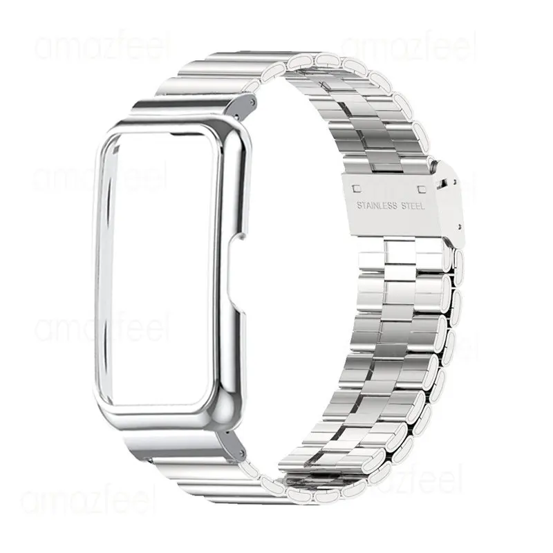 Pulseira de para Pulseira Huawei Protetor de Relógio para Honor Band7 e Pro Pulseira de Metal Pro Aço Inoxidável - Image 2