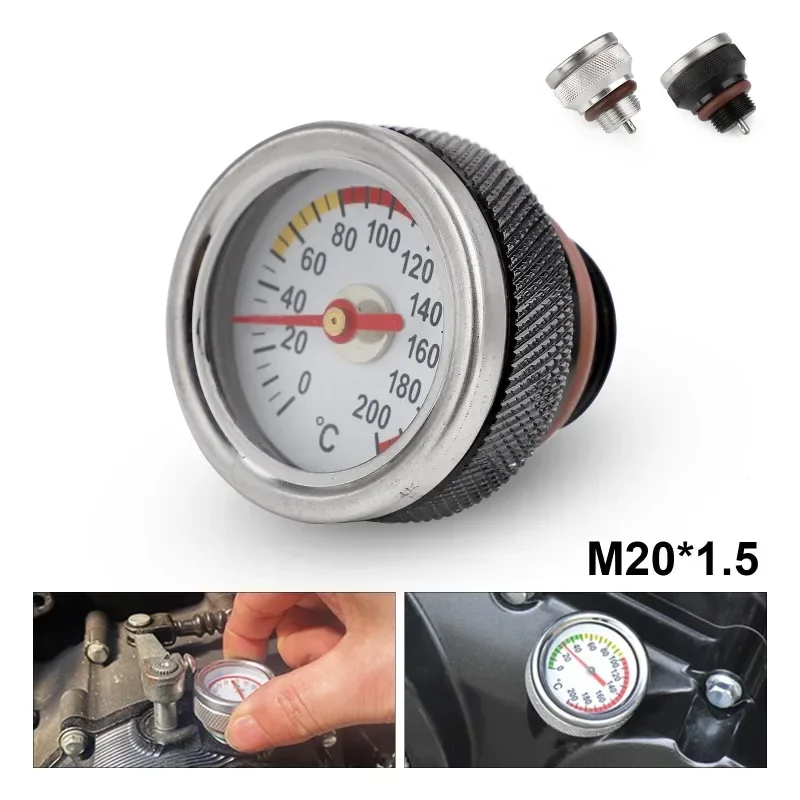 M20x1.5 Motorbike Oil Gauge Oil Temperature Gauge Engine Temperature Accessories Haojue TR300 / Harley-davidson X350 motorcycle oil gauge
