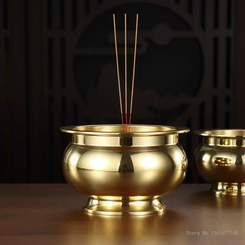 Creative Brass Incense Burners for Buddha, Indoor Sandalwood, Household, Living Room, Retro, Tea Ceremony Decoration, 1Pc