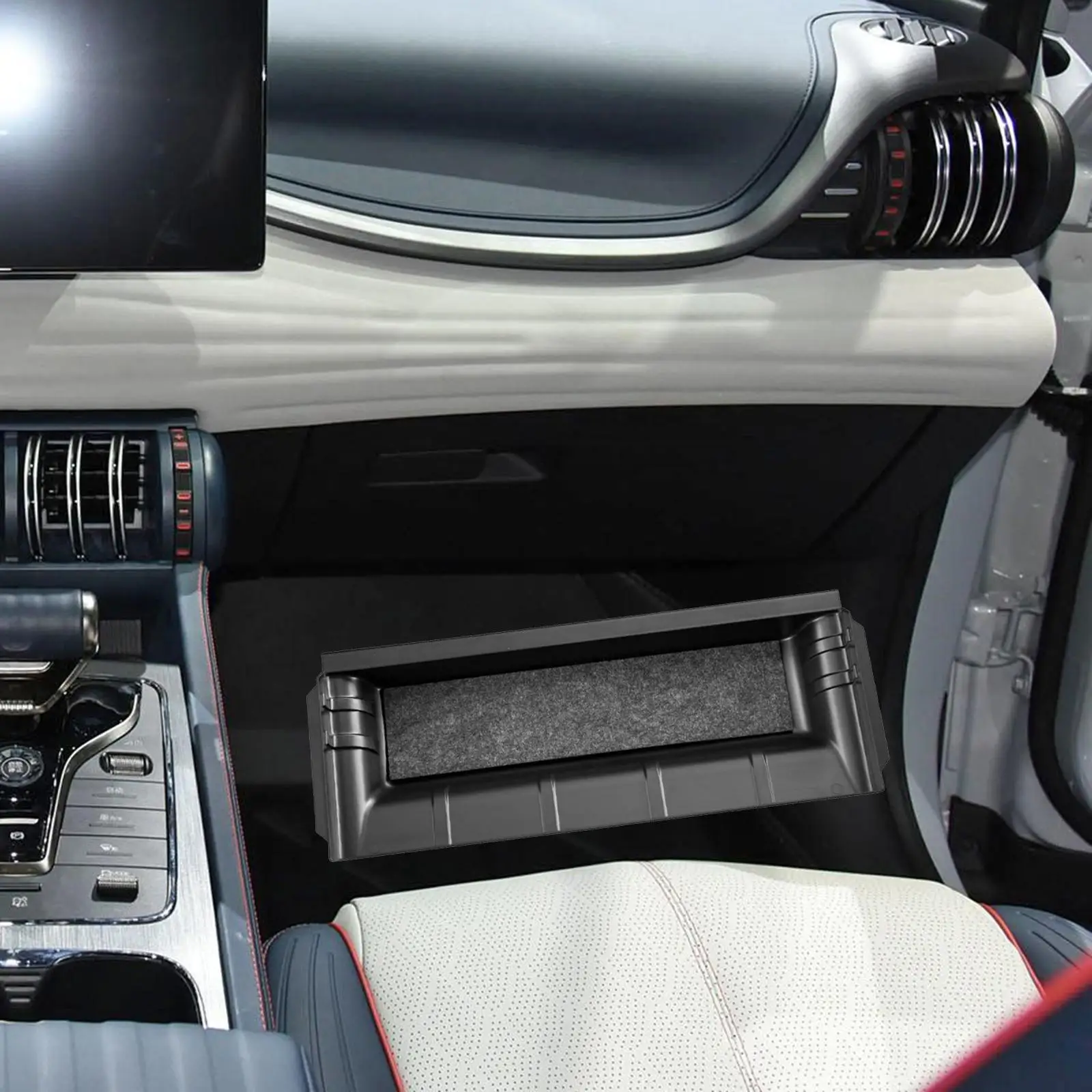 BYD Atto 3 Yuan Plus Essentials용 ABS 플라스틱 시트 아래 수납 서랍 숨겨진 수납함