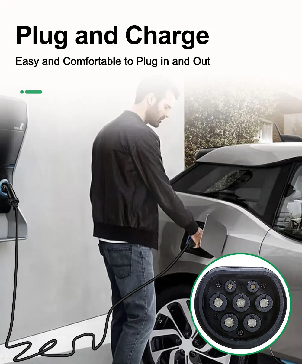 Peocke Car Charger EV Charging Cable 16A-32A 22KW EVSE Type 2