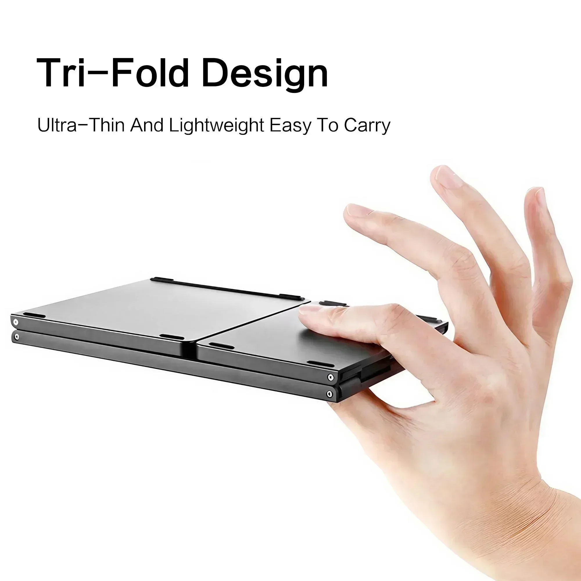 STONEGO 2-fold / 3-fold Ultra-thin Wireless Keyboard with Touchpad Bluetooth Keyboard Tablet PC Mobile Phone Mini