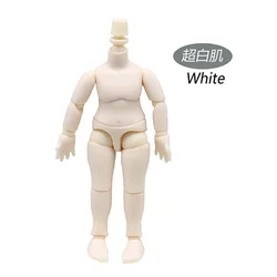 Miniature Fashion Doll Accessories Set - Pink/Normal/White/Coffee Skin Tones 1/12 BJD Dress - Up Toys Gift (White Body)