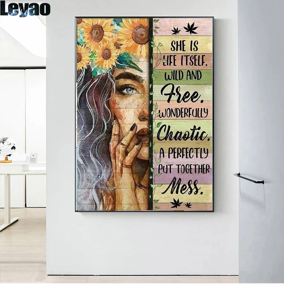 Diamond Painting Finished Completed 3D Wall Art Inspirational Quote Faith