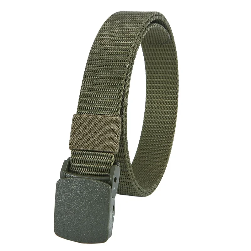 New Kids 2.5cm Width Belt Children Military Unisex Canvas Automatic Buckle Nylon Belt Outdoor Tactical Canvas 90cm 3