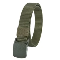 New Kids 2.5cm Width Belt Children Military Unisex Canvas Automatic Buckle Nylon Belt Outdoor Tactical Canvas 90cm 3