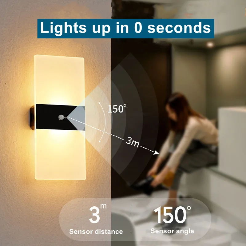 Lucy Wall Lamp with Motion Sensor
