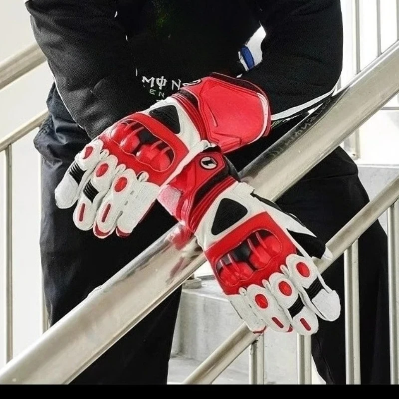 터치스크린 클래식 오토바이 가죽 장갑 사계절 사이클링 롱 스타일, 숏 스타일 레이싱 장갑