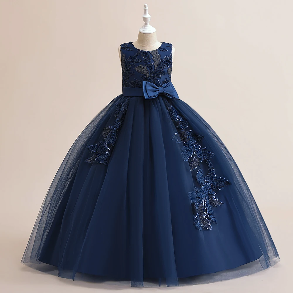 FYMNSI Abito da bambina con paillettes, abito da damigella