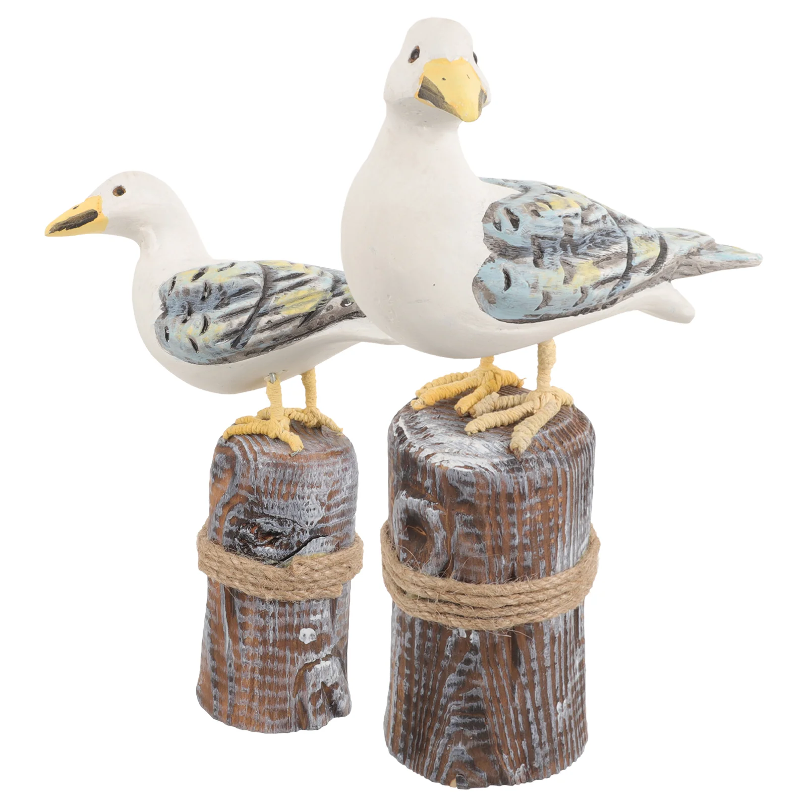 

Mediterranean Style Wood Ornaments Bedroom Figurine Beach House Decor Artistic Figurine Craft Garden Statues and Figurines