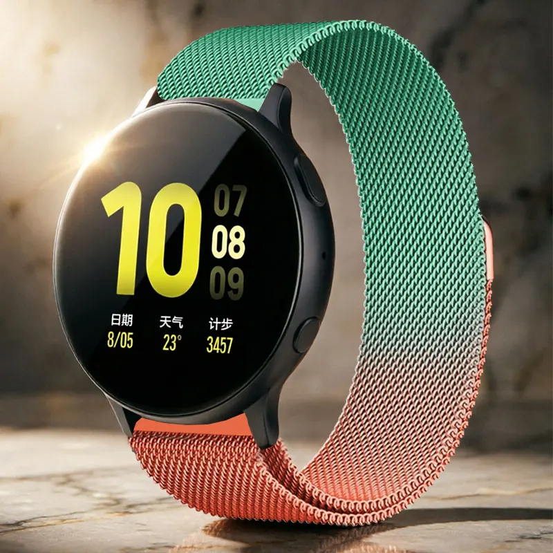 Universal 20mm/22mm Magnetic Smartwatch Bracelet Strap - Sleek Design