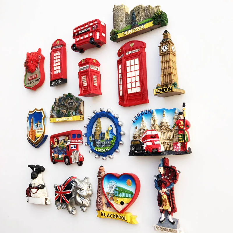 3D Fridge Magnets magnetic fridge magnets magnetic sticker magnetic fridge stickers refrigerator decor Europe UK England London Tourism Souvenir Refrigerator Magnets Sticker Collection Handicraft Decoration