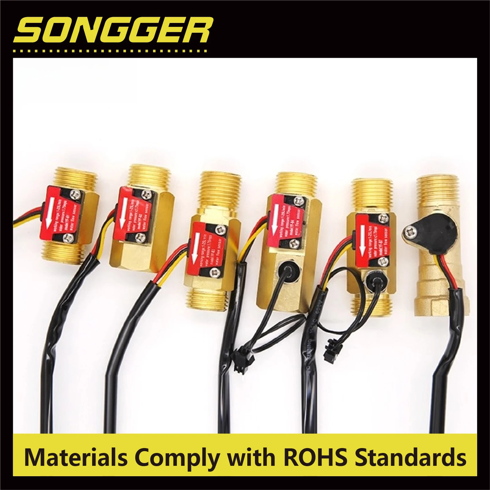 真鍮製水流センサー YF-B1~B10 YF-DN32-T ホール効果流量計 給湯器