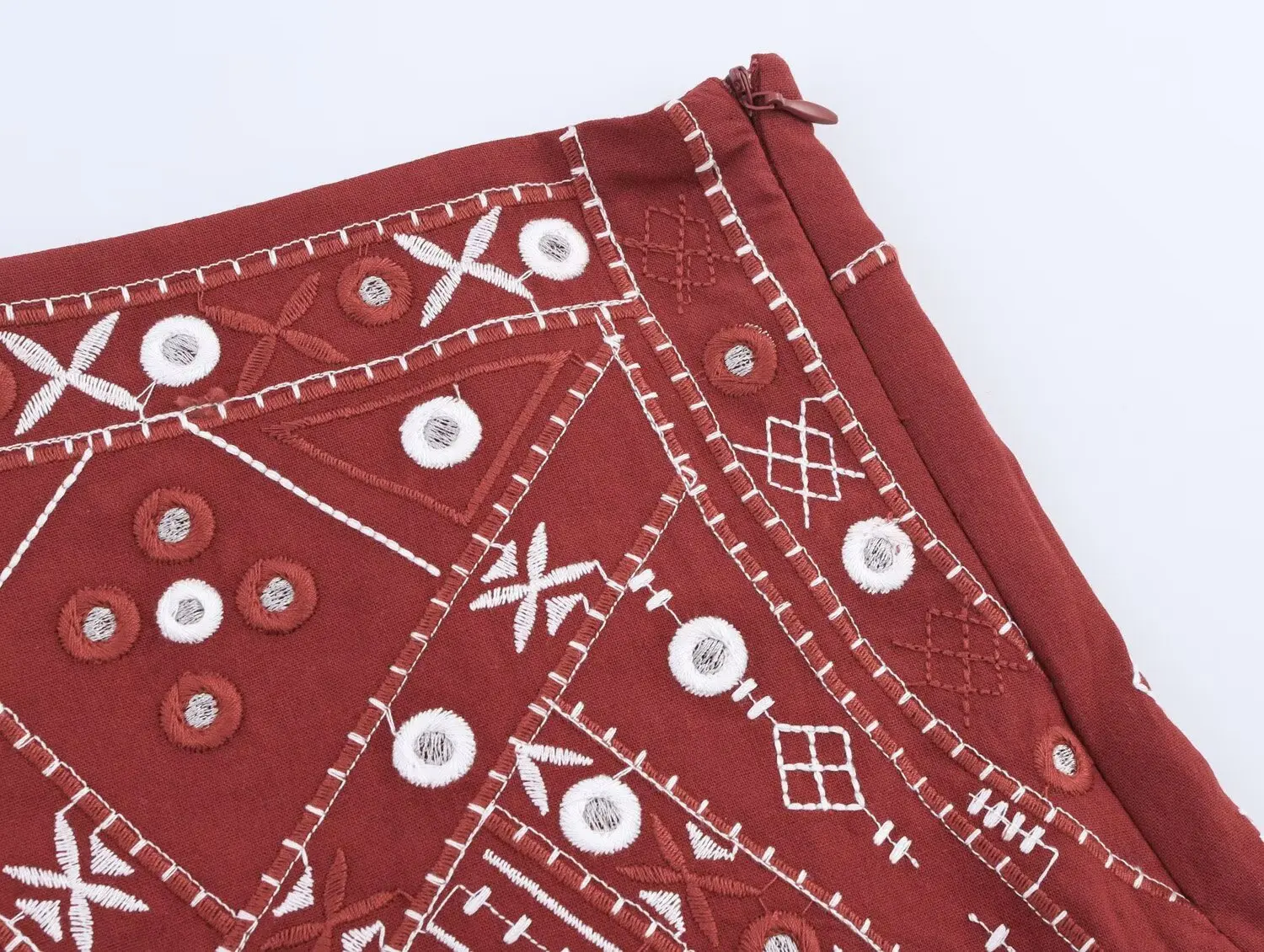 KONDALA Casual Chic Rot Stickerei Frauen Anzug V-ausschnitt Ärmellose Weste Breite Bein Shorts Mode 2025, Sommer Boho V-ausschnitt Frauen Sets – Detail 14