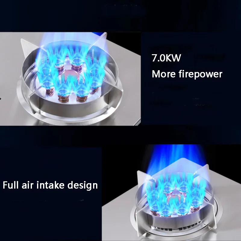 Gas Stove Double Household Natural Flameout Protection Desktop Embedded Nine-chamber Fierce Fire Liquefied