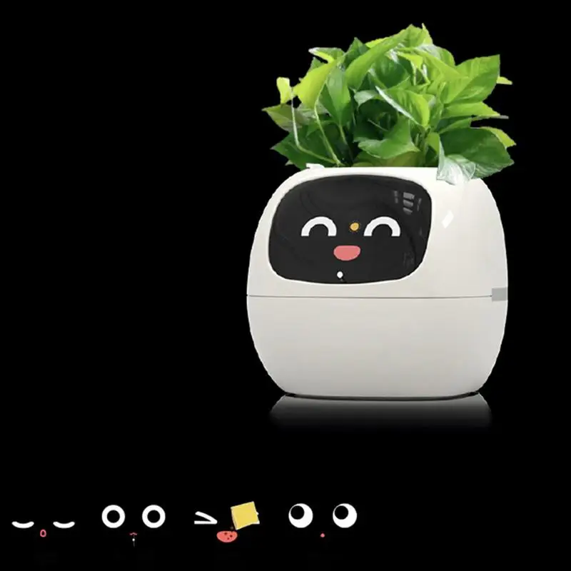 Smart Plant Pot Planter Adorable Plant Companion Flower Growing System Make Raising Plants Easy and Fun Robot Vases