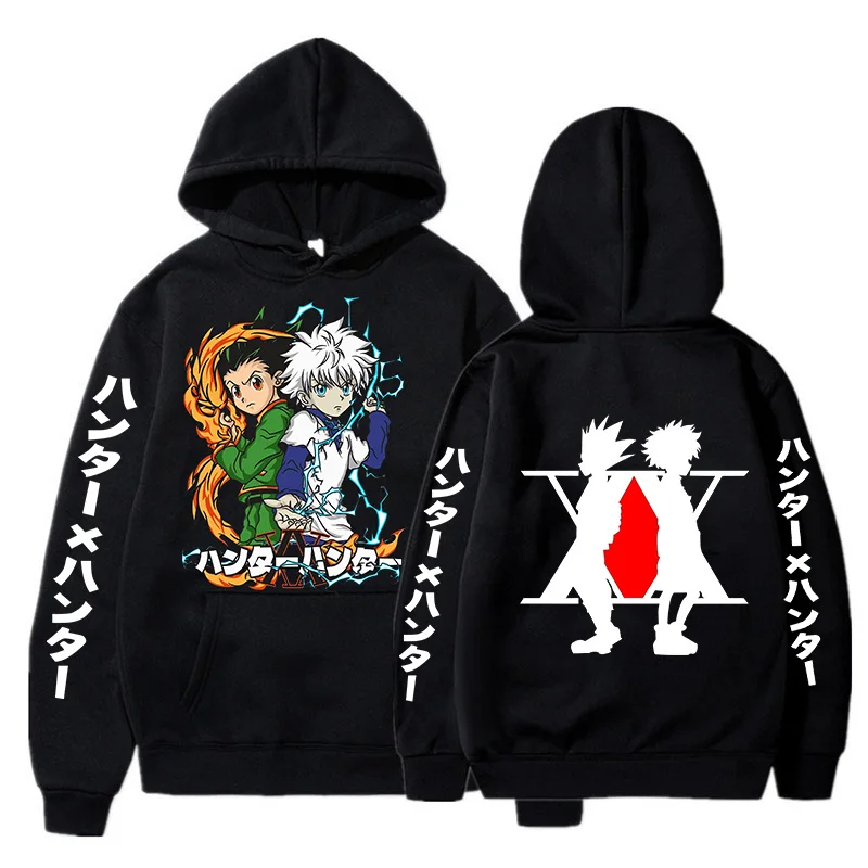 

Hunter X Hunter Gothic Hoodies Killua Zoldyck Hisoka Chrollo Y2k Sweatshirts HxH Manga Harajuku Streetwear Korean Style Hooded