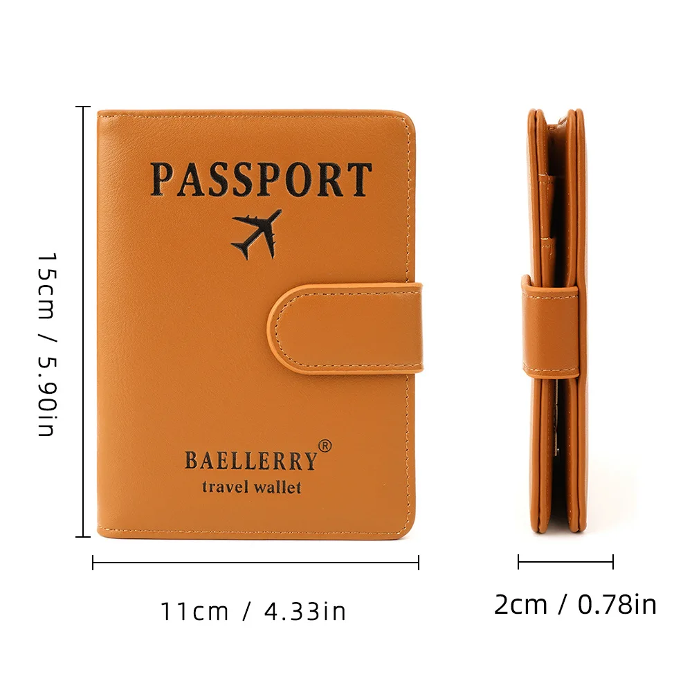 1Pcs/Baellerry Travel Passport Holder with Multiple Card Slots for Organized Storage, Passport, Ticket, and Bank Card All-In-One Package, Essential for Business Trips