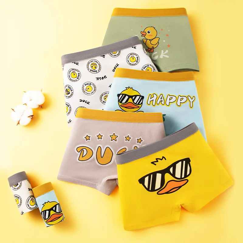Boys Boxers 2pcs Hot Boxer Shorts Kids Class A Cotton Boxer Underpants Soft Skin-friendly Fabric Cute Cartoon Underwear for Boys