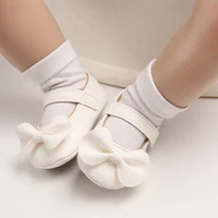 Baby Spring and Autumn Cute Bow Upper PU Soft Rubber Bottom Anti slip Princess Shoes Newborn Casual Walking Shoes 0-18M 6