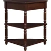Small space door corner table, triangular side table TV stand, small drawer and storage shelf, easy to assemble 3