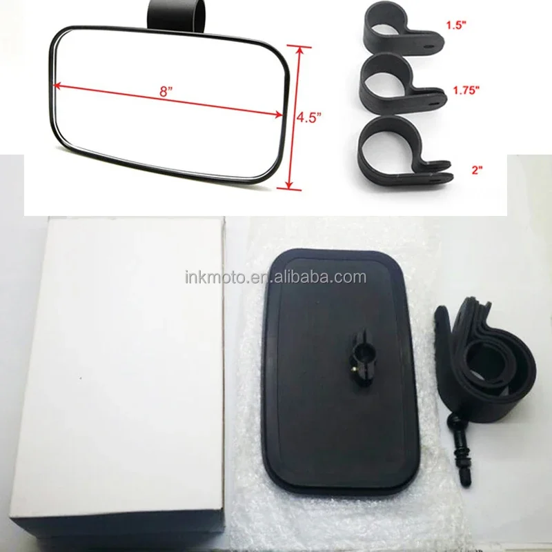 Broad View UTV/ATV Beach Car All-terrain1.5-1.75-2 Inch Universal Rearview Mirror