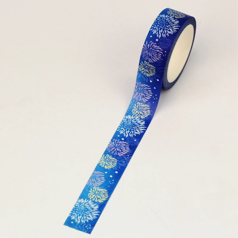 새로운 10 개/몫 장 블루 봄 축하 워시 테이프 DIY 접착 스티커 마스킹 테이프 편지지 스크랩북 용품