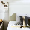 Bed Frame Upholstered Bed Frame Platform with Adjustable Headboard Linen Fabric Headboard Wooden Slats Support 3