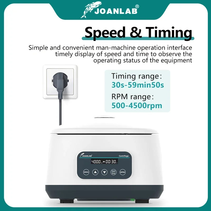JOANLAB Plasma Centrifuge Laboratory Digital Centrifuge Machine For 2/5/10ml Blood Collection Tube And 15ml Tube