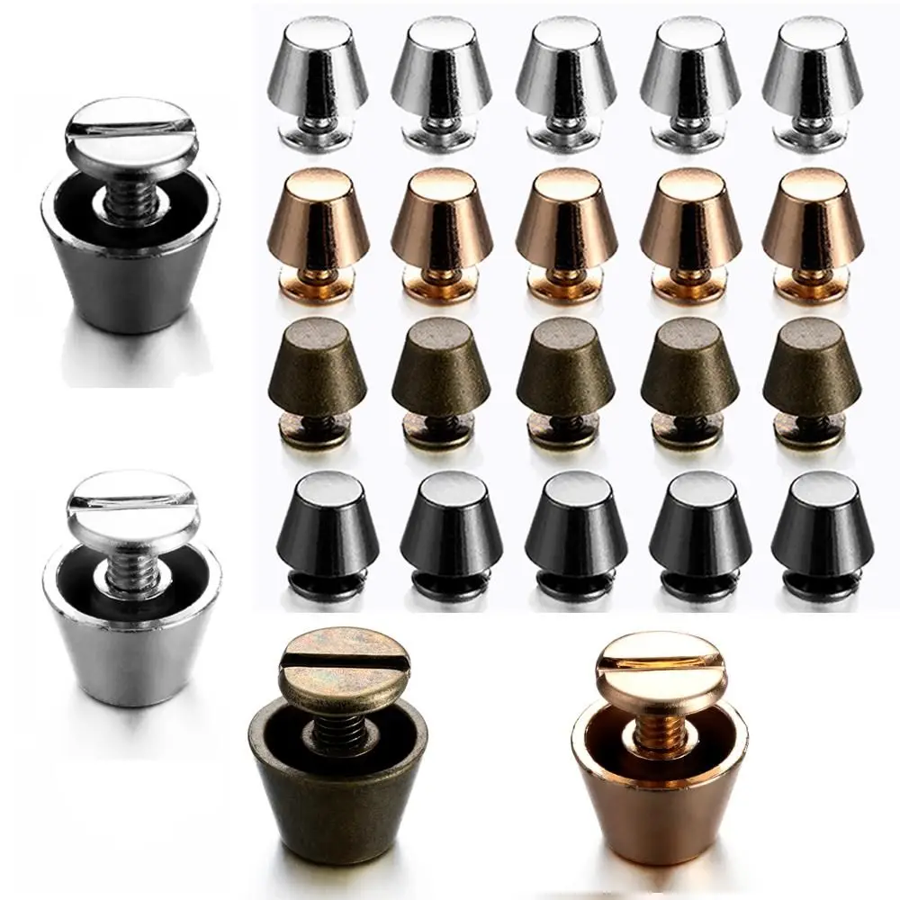 

10set/bag 10/12mm Punk Clothes/Bag/Shoes Metal Nail Cloth Button Bucket Dome Round Head Screws Solid Nail Bolt Strap Rivets