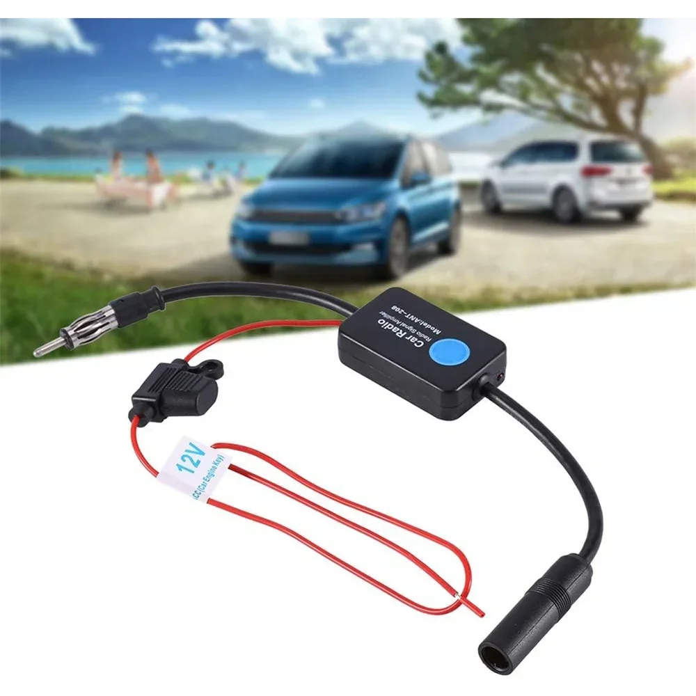 

ANT-208 12V Car Automobile FM AM Radio Signal Amplifier Aerial Antenna Auto FM Antenna Booster Windshield for Car Boat Amplifier