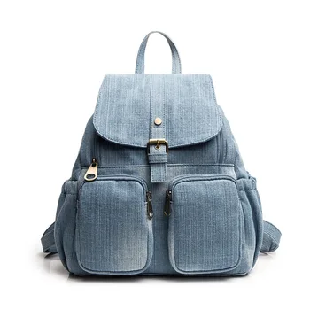 Zaino in Denim da Donna per il Tempo Libero, Viaggi e Gite, Borsa a Tracolla di Grande Capacità, Zaino Scolastico alla Moda per Ragazze