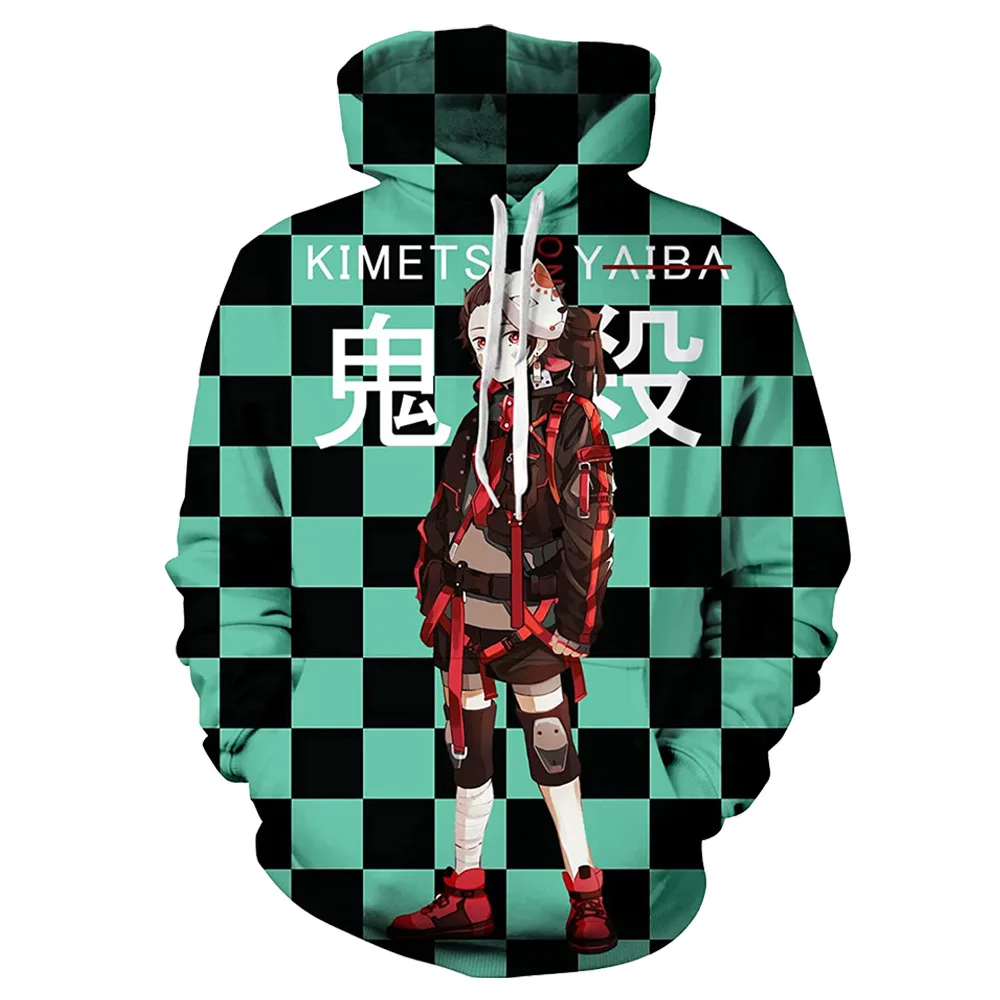 

New Japanese Anime Demon Slayer: Kimetsu No Yaiba 3D Printed Sweatshirt for Men and Women, Hooded Loose Version Pullover Trend