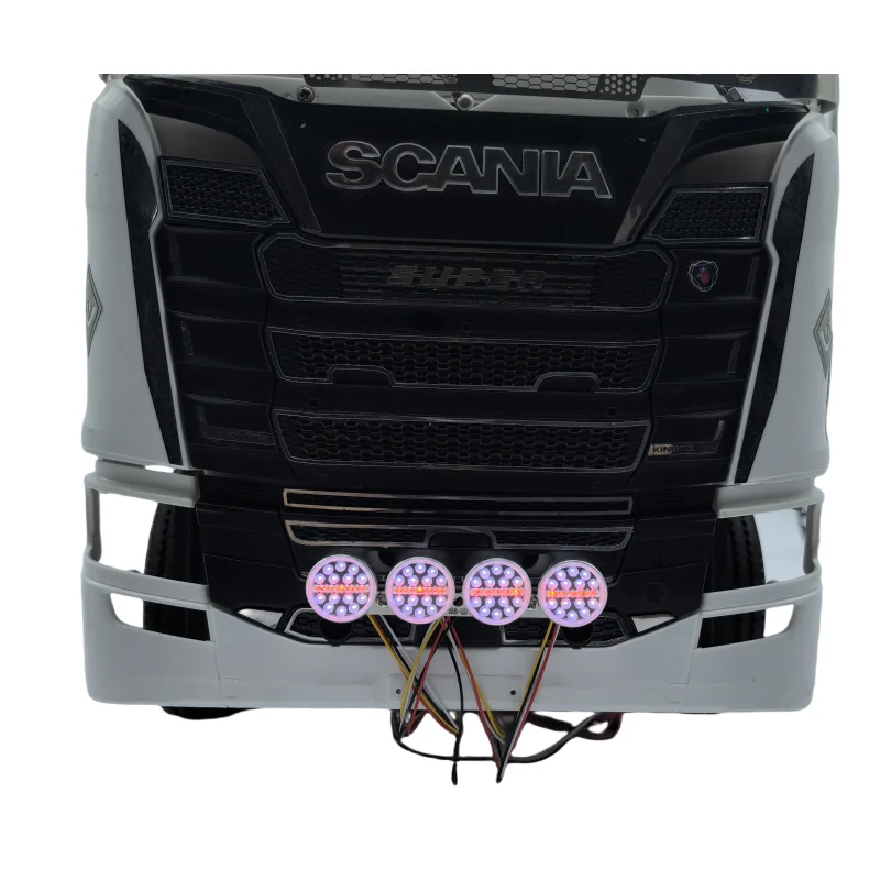 LED Air Intake Light for Tamiya 1/14 RC Truck Scania 770s 56375 56360 Tractor Trailer Front Bumper Lamp Degree LESU DIY Parts 2