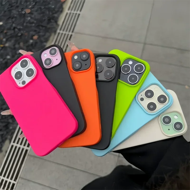 Custodia per telefono in silicone liquido morbido alla moda per iPhone 11 12 13 14 15 16 Pro Max 16 Plus Custodia antiurto con paraurti posteriore_voghion.com