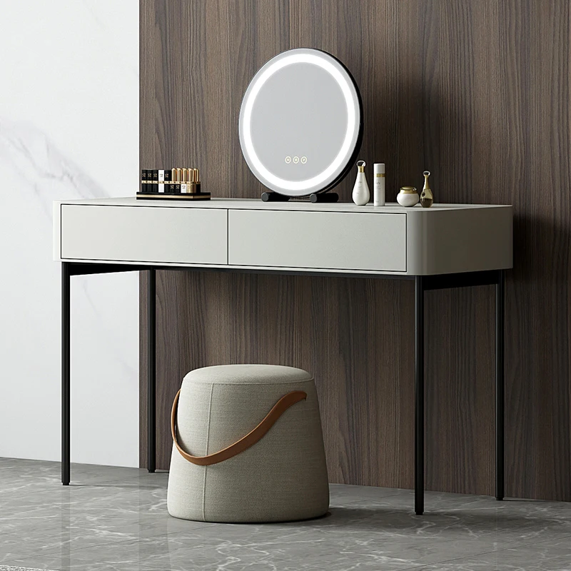 

Light Modern Dressing Table Storage Women Drawers Stool Dressing Table White Mirror Tocador De Maquillaje Mueble Room Furniture