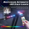 47 Inch Gaming Desk with LED Lights Carbon Fibre Surface Gaming Table Large Computer Desk Ergonomic Home Office Desks Z Shaped 4