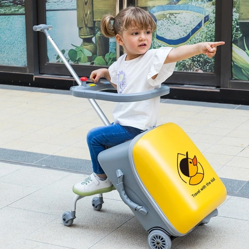 Multi Functional Travel Luggage Box for Bady Car 20 inch Portable and Separable Carry-on Cartoon Trolley suitcase for Boarding