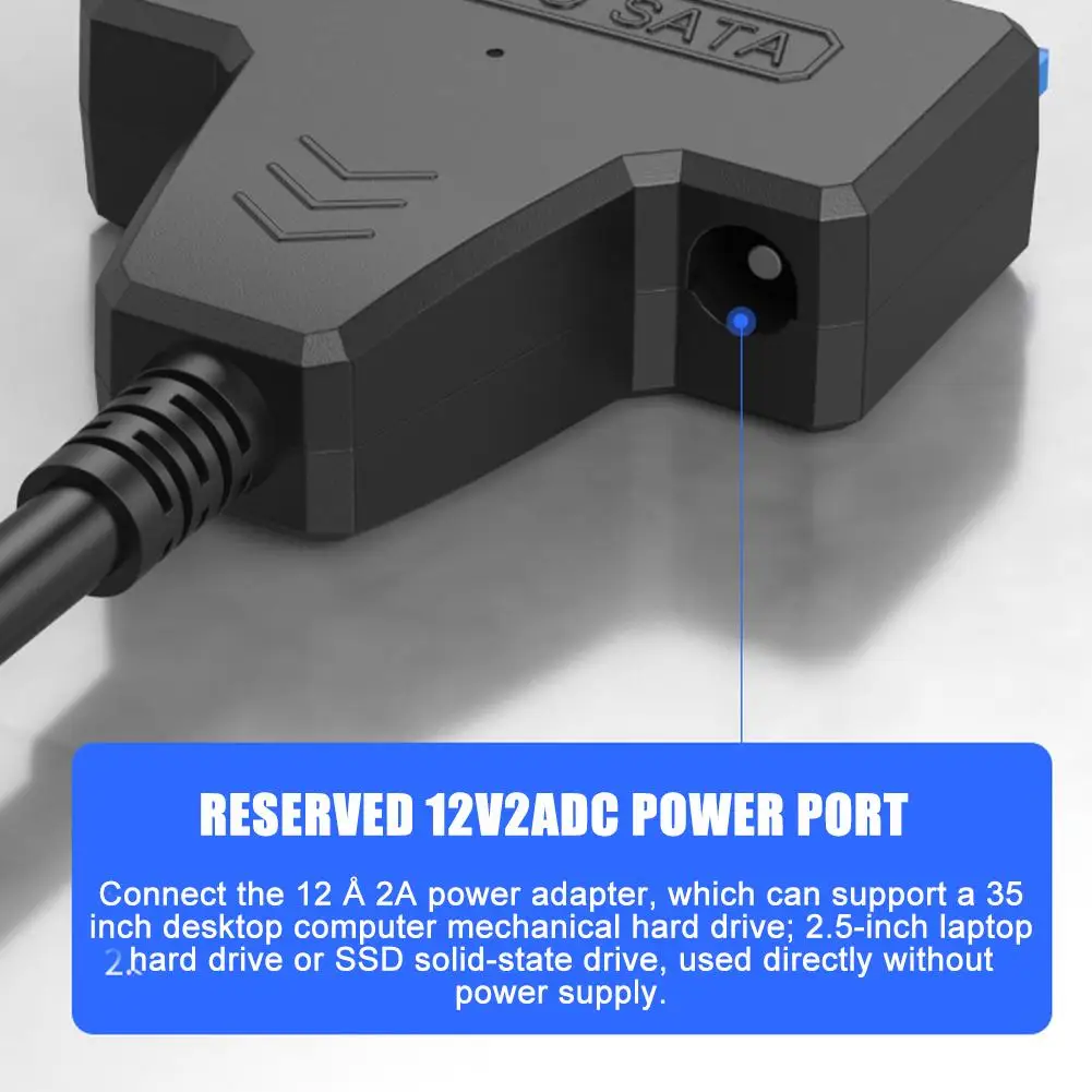 USB 3.0 SATA 3 케이블 Sata to USB 3.0 어댑터 지지대, 3.5 인치 외장 HDD SSD 하드 드라이브 Sata III 케이블, 신제품