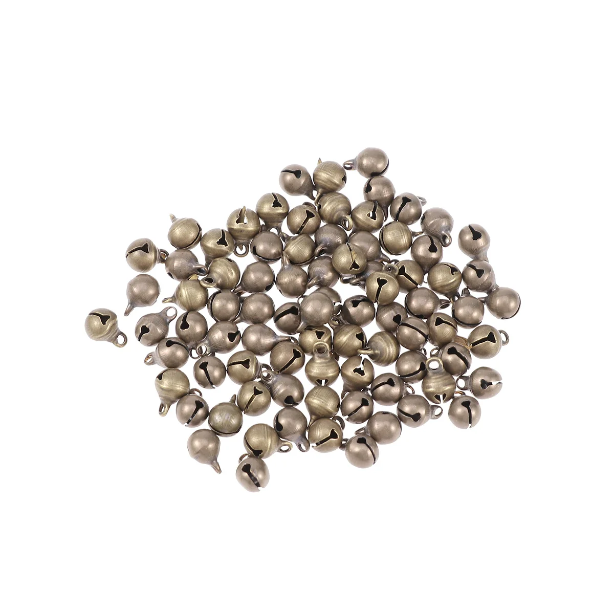 Lot De 100 Cloches Artisanales - Plaqué Argent - 6x8 Mm - Pour Projets DIY, Noël, Bijoux, Ornements