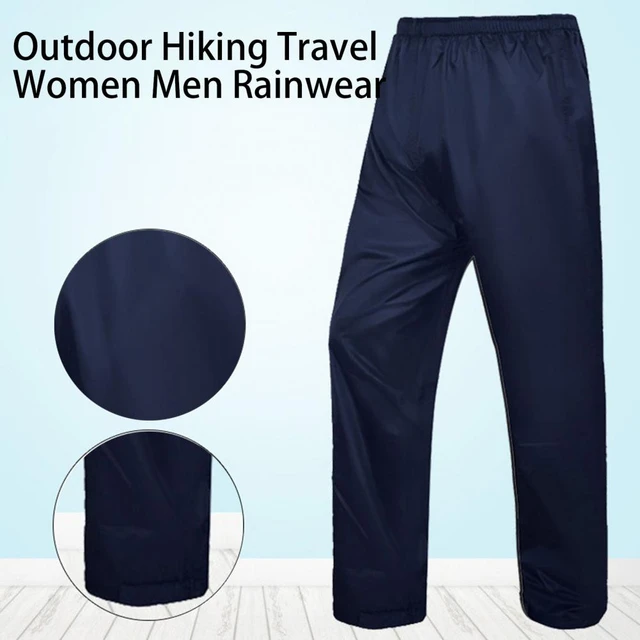 Soft Rain Trousers Loose Men Rain Pants Solid Color Fishing Climbing Rain  Trousers Riding