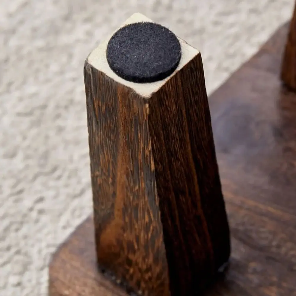 Sgabello in Legno Massello 30x20cm con Gambe Regolabili - immagine 3